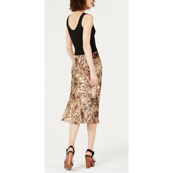 Cotton Candy NEW Leopard Animal-Print Midi Skirt S‎ - Picture 4 of 4